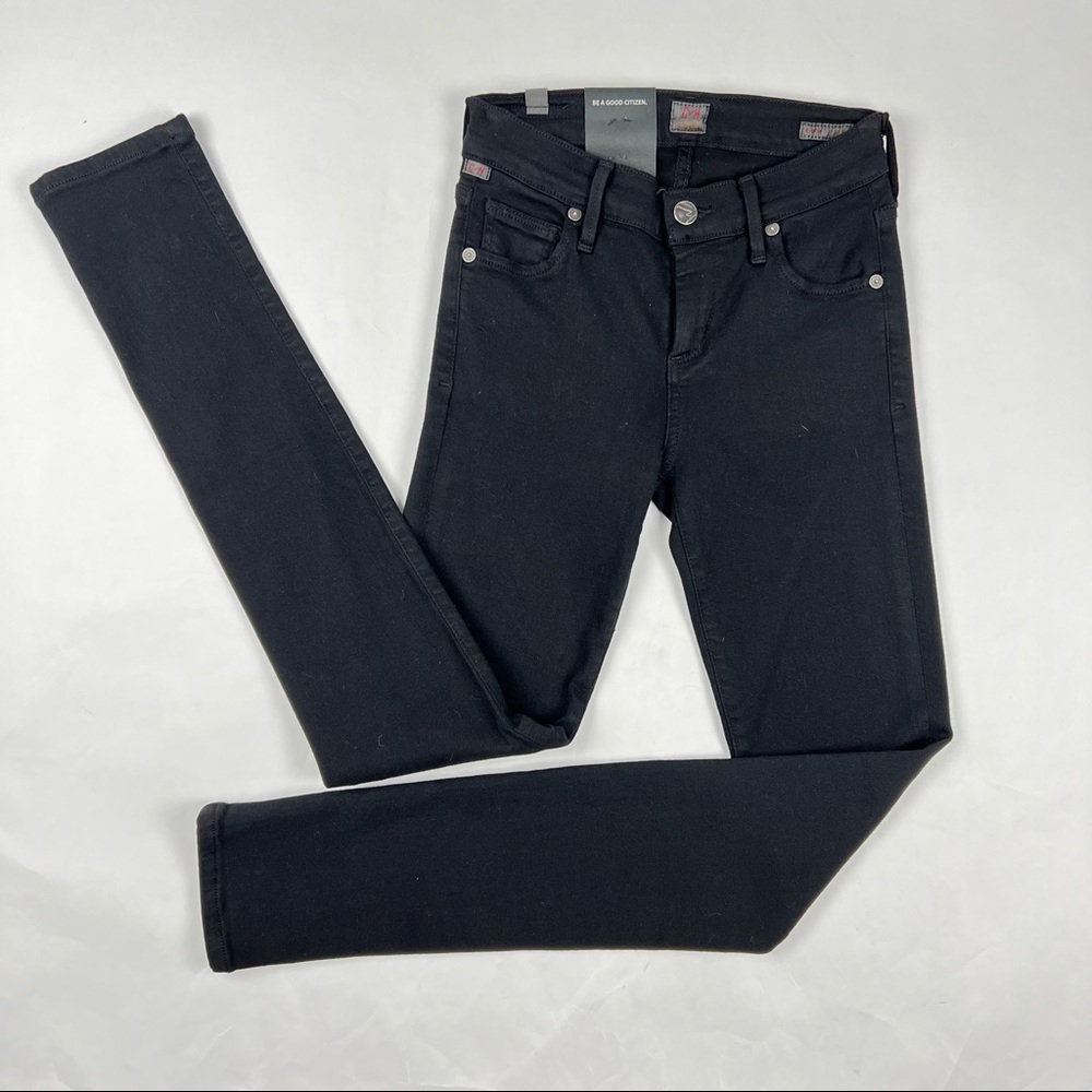 NWT Citizens of Humanity, Avedon Slick, Black Super Stretch Lo-Rise Skinny Sz 25 - Picture 1 of 13